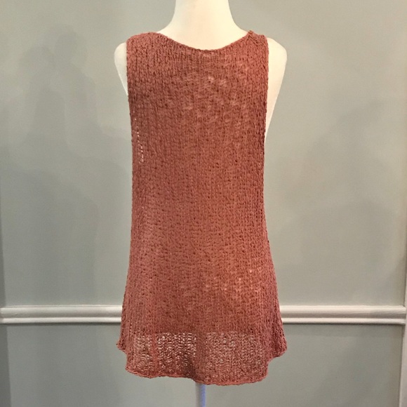 Coral Eileen Fisher Knit Sweater Tank Size Large - Picture 2 of 3